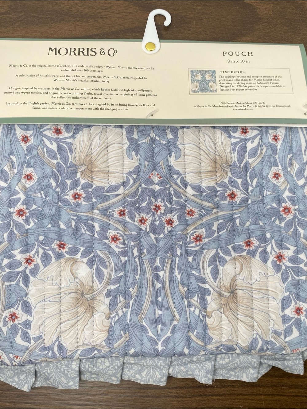 Morris & Co. Blue Floral Ruffle Cosmetic Pouch - Picture 3 of 8